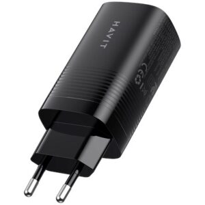 Ładowarka Havit UC20 EU USB-C+USB-C+USB-A (czarny)