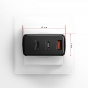 Axagon ACU-DPQ100 ładowarka do urządzeń przenośnych Komputer przenośny, Telefon komórkowy, Netbook, Laptop, Smartfon, Smartwatch, Tablet, Uniwersalne Czarny Prąd przemienny Szybkie ładowanie Wewnętrzna