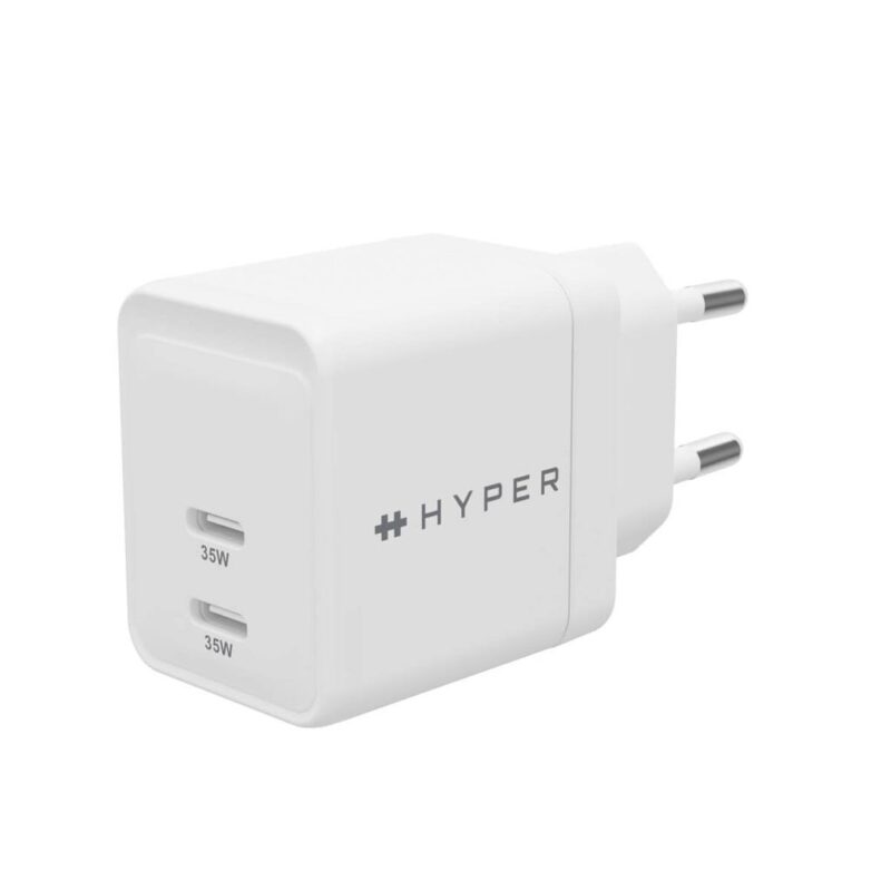 HYPER HJG35EU ładowarka do urządzeń przenośnych Słuchawki, Zestaw słuchawkowy, Smartfon, Oglądaj Biały Prąd przemienny Szybkie ładowanie Wewnętrzna