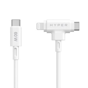 HYPER HyperJuice kabel USB USB 2.0 1,5 m USB C USB C/Lightning Biały