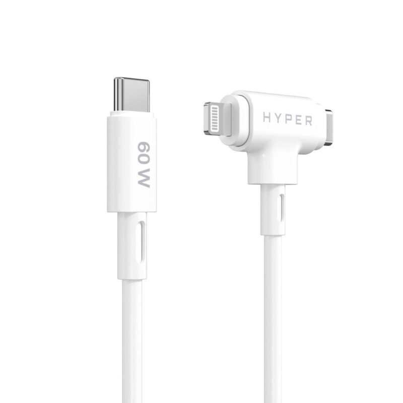 HYPER HyperJuice kabel USB USB 2.0 1,5 m USB C USB C/Lightning Biały