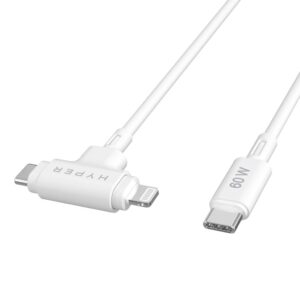 HYPER HyperJuice kabel USB USB 2.0 1,5 m USB C USB C/Lightning Biały