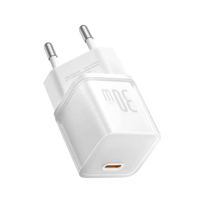 Ładowarka Baseus GaN5S 1C 30W EU (moon white)
