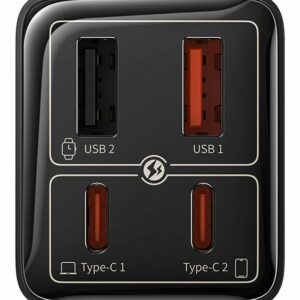 Ładowarka sieciowa Baseus GaN6 Pro FastCharger 2C+2U 65W EU (cluster black)