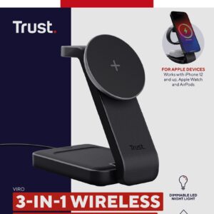 Magnetic Charge Stand Trust Viro 3-in-1 Wireless Black