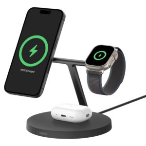 BELKIN BOOSTCHARGE PRO 3IN1 MAGSAFE 15W QI2,CZARNA