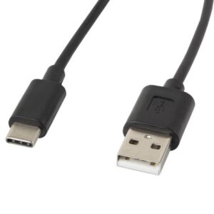 Kabel Lanberg CA-USBO-10CC-0018-BK (USB 2.0 typu A M - USB typu C M; 1,8m; kolor czarny)