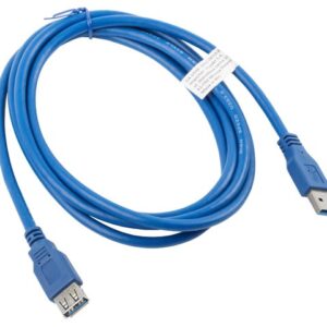 Kabel Lanberg CA-US3E-10CC-0018-B (USB 3.0 M - USB 3.0 F; 1,8m; kolor niebieski)