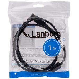 LANBERG KABEL USB-A -> USB-B M/M 1M (FERRYT, CZARNY) CA-USBA-11CC-0010-BK