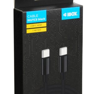 IBOX KABEL IKUTCS1B USB-C 60W SILICON 1M BLACK