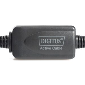 Kabel DIGITUS DA-73101 (USB M - USB F; 15m; kolor czarny)