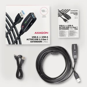 Axagon N ADR-310 USB 3.2 Gen 1 A-M -> A-F aktivni prodlu?ovaci repeater kabel kabel USB USB 3.2 Gen 1 (3.1 Gen 1) 10 m USB A Czarny