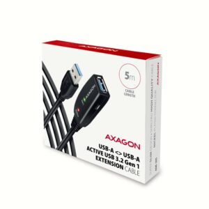 Kabel przedłużacz/repeater Axagon ADR-305 USB 3.2 Gen 1 A-M -> A-F active extension/repeater cable 5m - Kabel - Digital/Daten kabel USB USB 3.2 Gen 1 (3.1 Gen 1) USB A Czarny