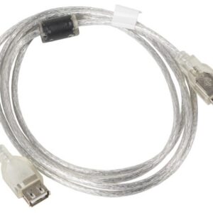 Kabel Lanberg CA-USBE-12CC-0018-TR (USB 2.0 M - USB 2.0 F; 1,8m; kolor biały)