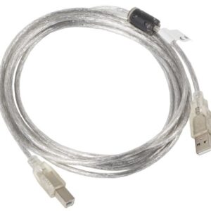Kabel Lanberg CA-USBA-12CC-0030-TR (USB 2.0 M - USB 2.0 typu B M; 3m; kolor przeźroczysty)