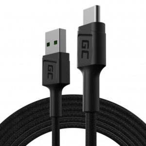 GREEN CELL KABEL KABGC19 GC POWERSTREAM USB-A - USB-C 200CM, SZYBKIE ŁADOWANIE ULTRA CHARGE, QC 3.0