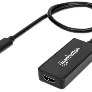 Manhattan 152259 zewnętrzna karta graficzna usb Czarny