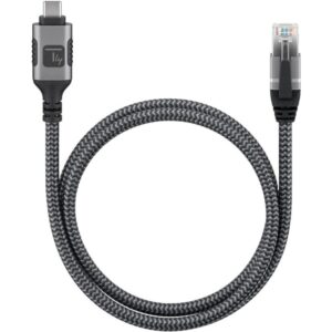 Techly ICOC U3C-RJ45-030 kabel sieciowy Srebrny, Czarny 3 m Cat6 F/UTP (FTP)