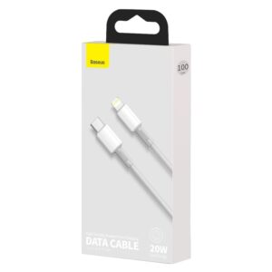 BASEUS KABEL USB-C DO LIGHTNING 20W, 5A, 1M(BIAŁY)