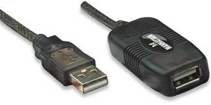 Kabel USB 2.0 przedłużacz aktywny USB-A na USB-A M/F 10m