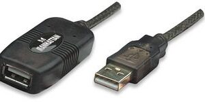 Kabel USB 2.0 przedłużacz aktywny USB-A na USB-A M/F 10m