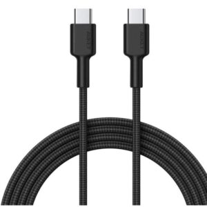 AUKEY KABEL USB-C 2.0, QC 18W, OPLOT, 0,9M, CZARNY