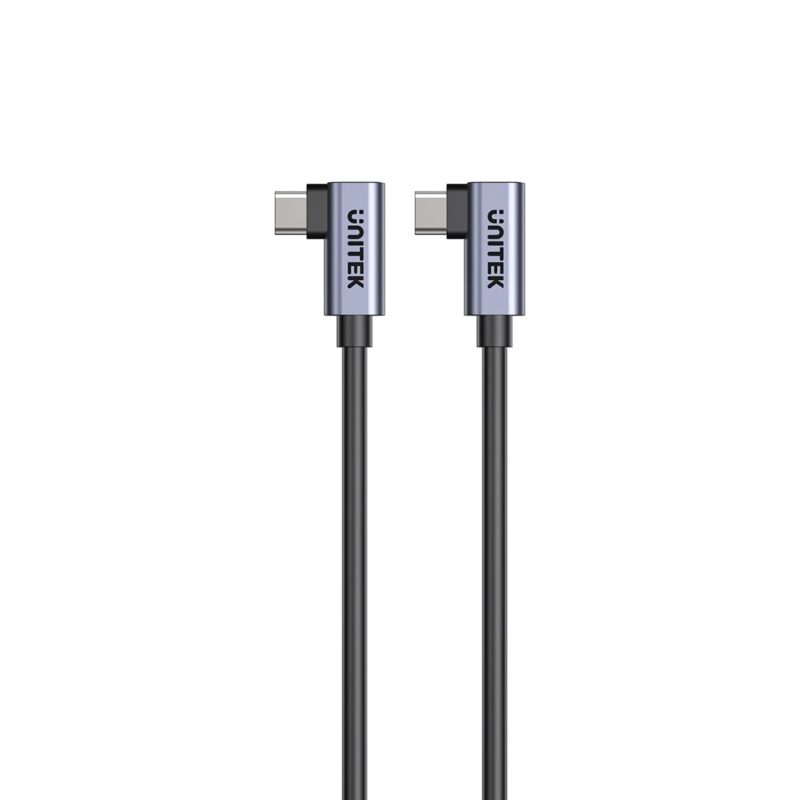 UNITEK KABEL USB-C KĄTOWY 90°/90° PD 100W M/M 1M