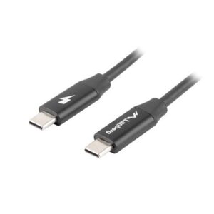LANBERG KABEL USB-C 2.0 M/M 1M PREMIUM QC 4.0 POWER DELIVERY 60W CZARNY CA-CMCM-40CU-0010-BK