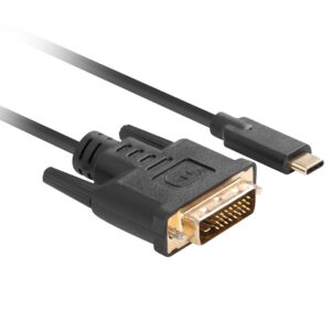 LANBERG KABEL USB-C(M)->DVI-D(24+1)(M) 1.8M CZARNY CA-CMDV-10CU-0018-BK