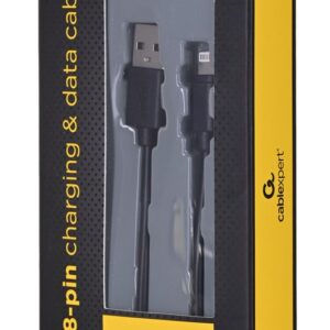 Kabel GEMBIRD CC-USB2-AMLM-2M (USB 2.0 M - Lightning M; 2m; kolor czarny)