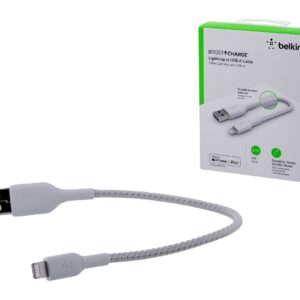 Kabel Belkin BoostCharge Braided Lightning to USB-A Cable 15cm oplot White