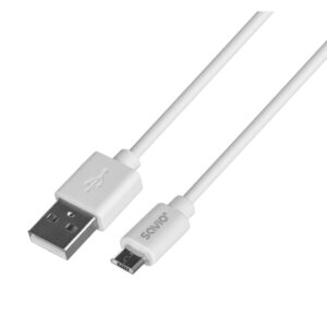 Kabel SAVIO CL-123 (Micro USB - USB 2.0 ; 1m; kolor biały)