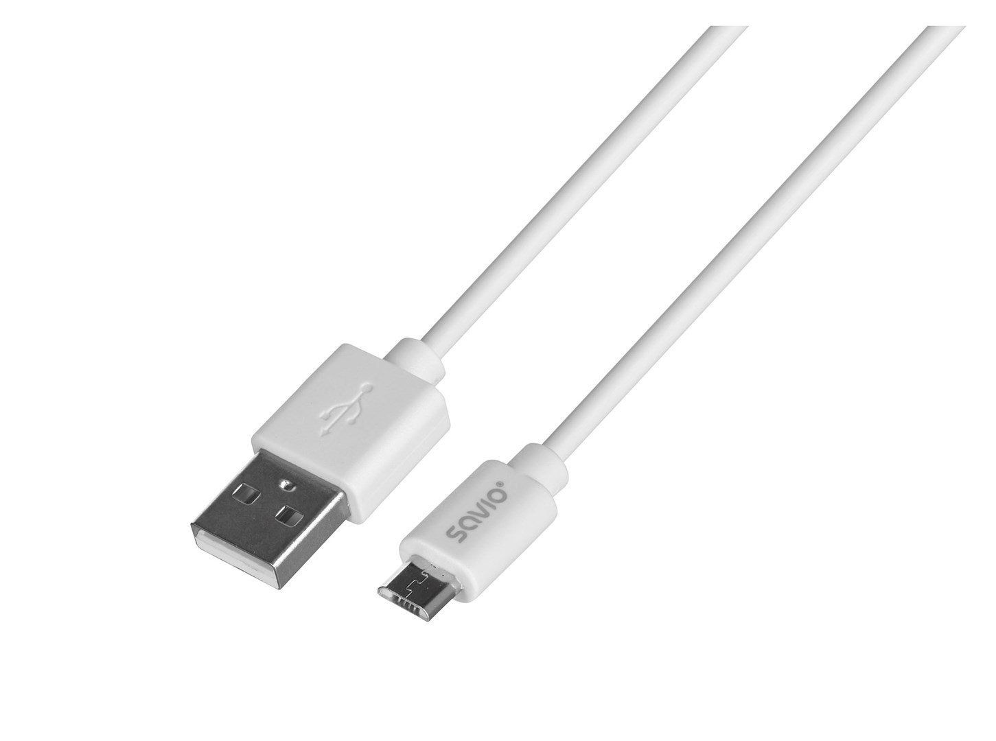 SAVIO CL-123 | Kabel Micro USB – USB 2.0 | 1m biały 2 SAVIO CL-123 | Kabel Micro USB – USB 2.0 | 1m biały