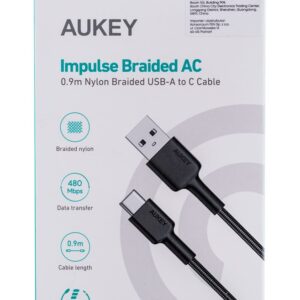 AUKEY CB-CD30 KABEL USB-C QC PD 0.9M 3A NYLON