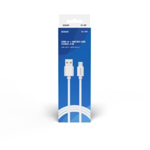SAVIO KABEL USB-A - MICRO USB, 3 M, BIAŁY, CL-167