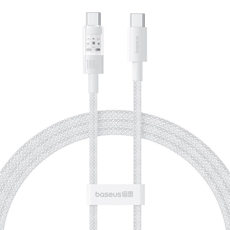 Kabel Baseus Gem Typ C-Typ C 100W 1m (biały)