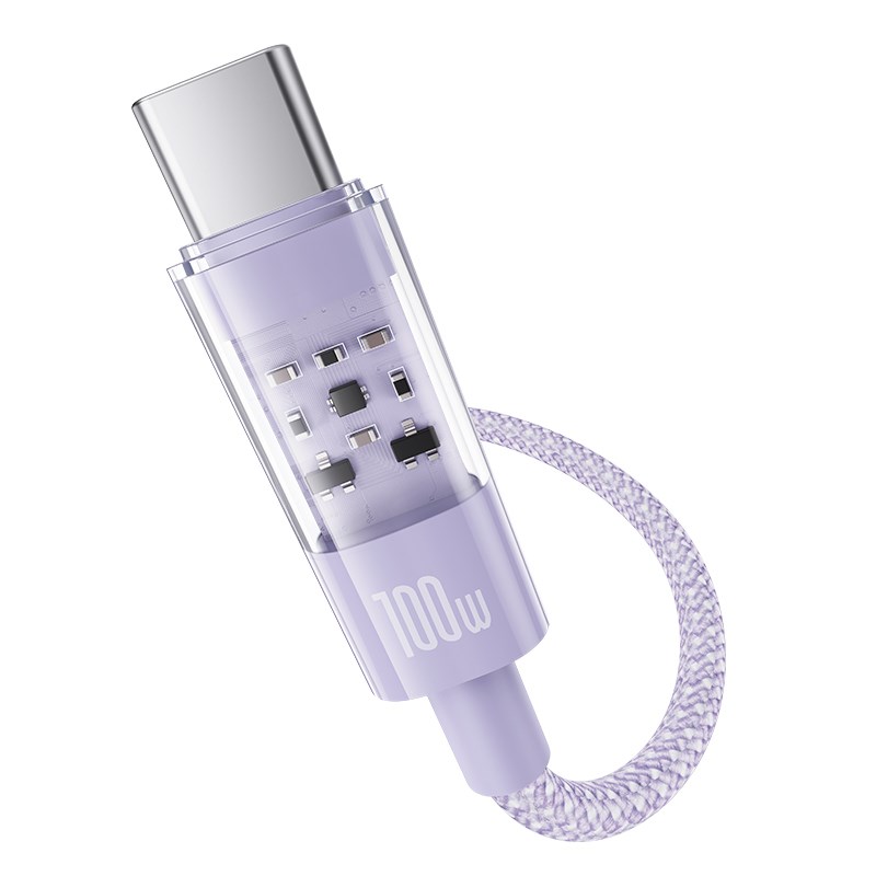 Kabel Baseus Gem Typ C-Typ C 100W 1m (fioletowy)