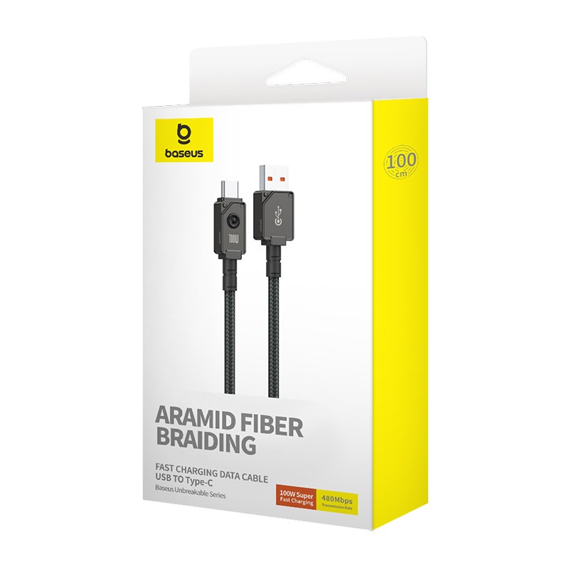 Kabel Baseus Unbreakable USB-USB C 100m 1m (czarny)