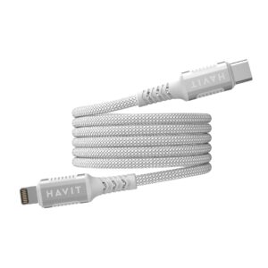 Kabel magnetyczny Havit Typ C-Lightning (biały)
