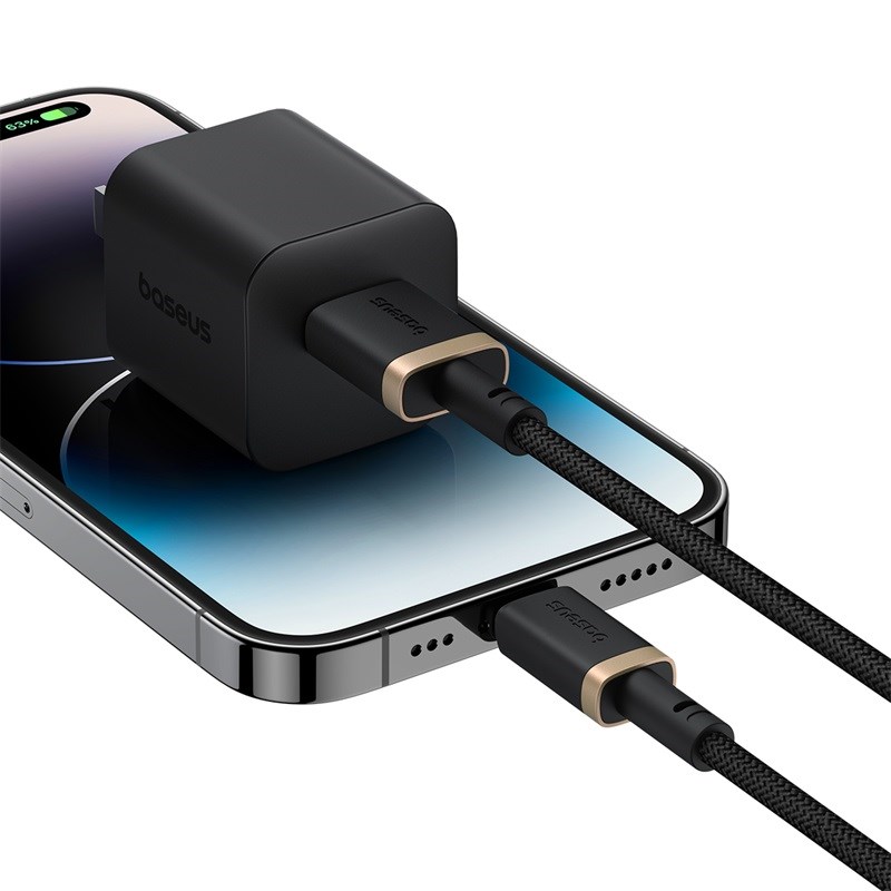 zdjecie-1750868408.jpg Baseus Dura USB‑A → Lightning 2.4 A | Kabel 1 m | Czarno‑złoty pleciony
