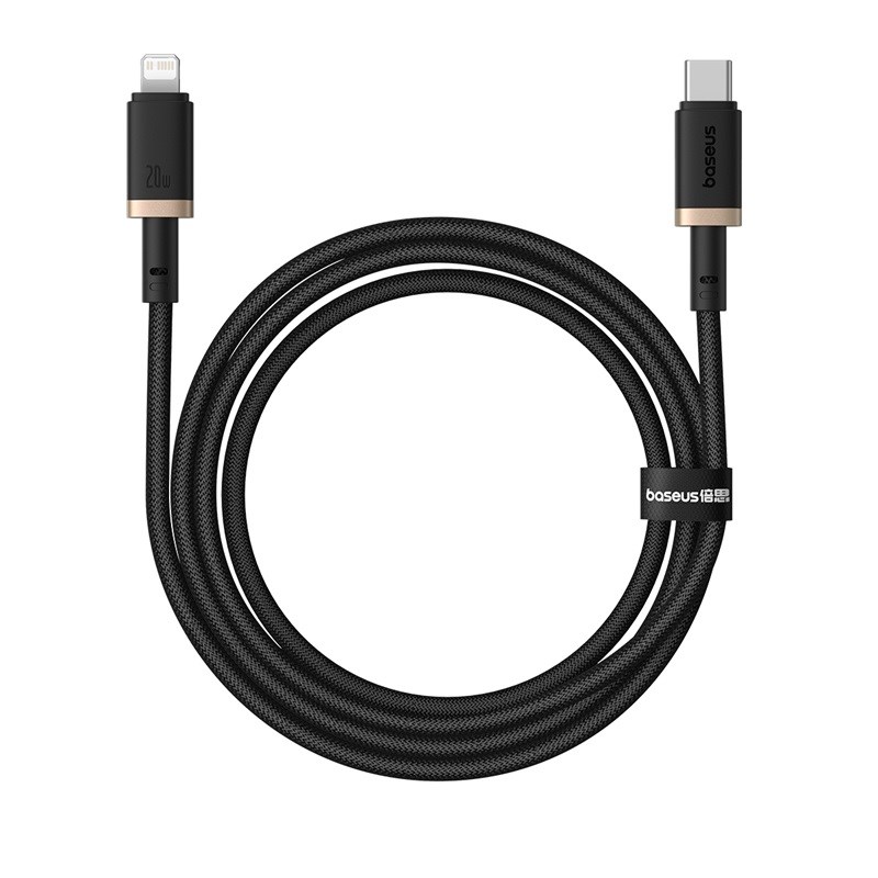 Kabel Baseus Dura Typ C 20W 1m (czarno-złoty)