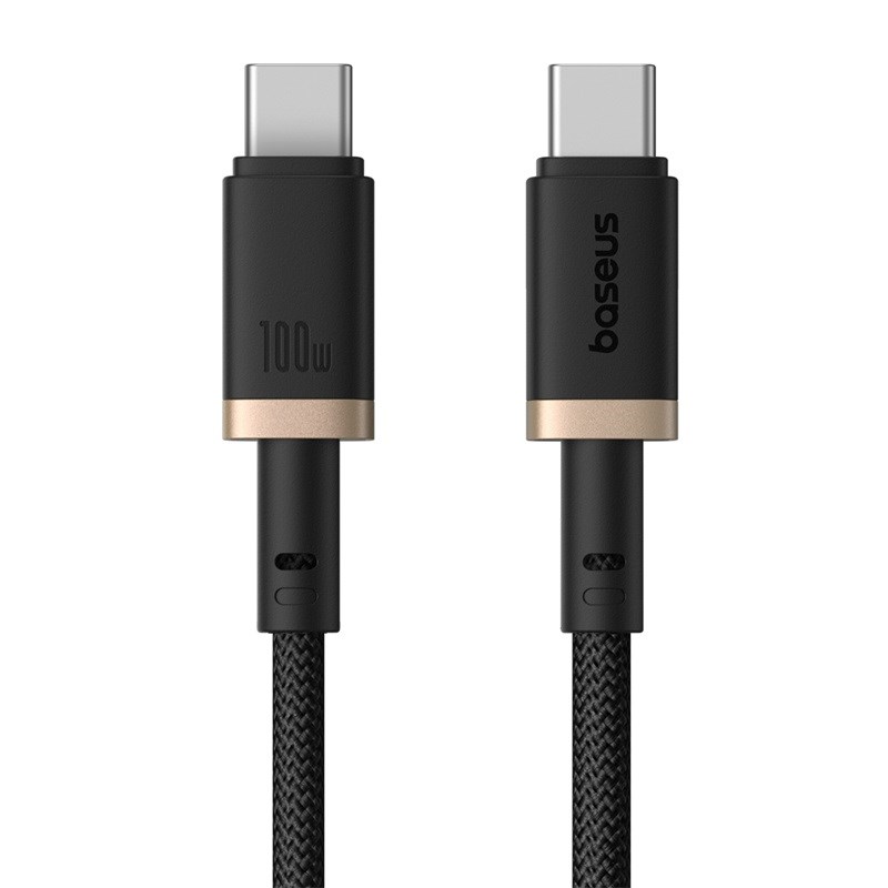 Kabel Baseus Dura Typ C-Typ C 100W 1m czarno-złoty