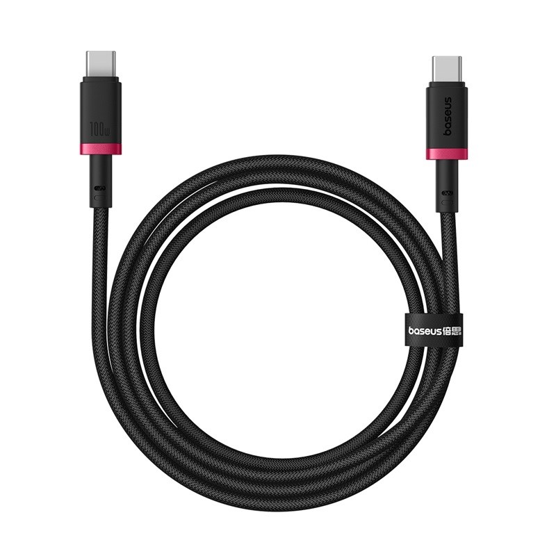 Kabel Baseus Dura Typ C-Typ C 100W 1m (czerwono-czarny)