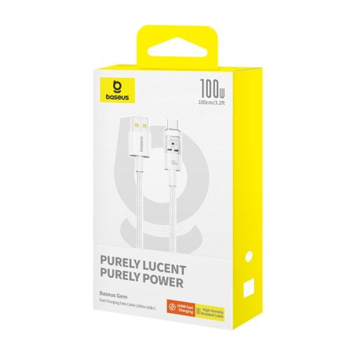Kabel Baseus Gem USB-USB C 100W 1m (biały)