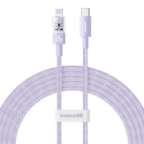 Kabel Baseus Gem USB C-IP 20W 2m (fioletowy)