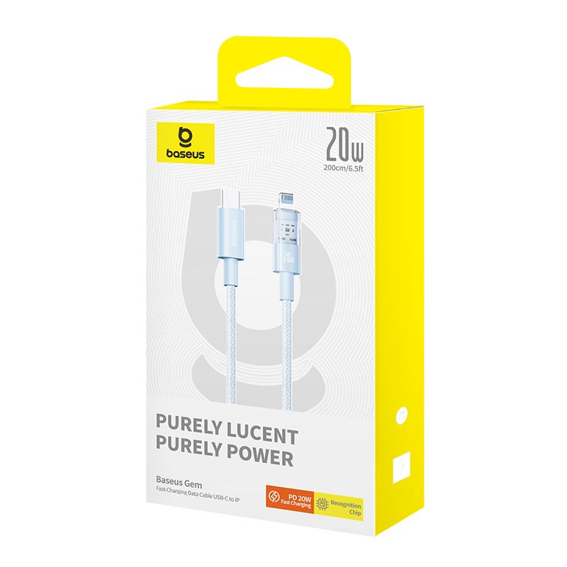 Kabel Baseus Gem USB C-IP 20W 2m (niebieski)