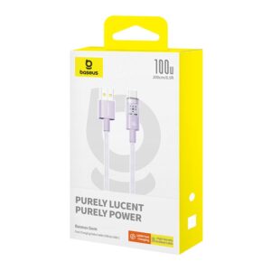 Kabel Baseus Gem USB-USB C 100W 2m (fioletowy)