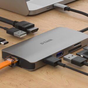 D-Link DUB-M810 stacja dokująca Przewodowa USB 3.2 Gen 1 (3.1 Gen 1) Type-C Aluminium