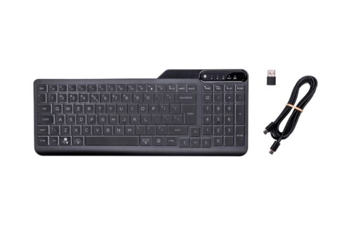 HP 400 Backlit Wired Keyboard | przewodowa podświetlana klawiatura USB | czarna