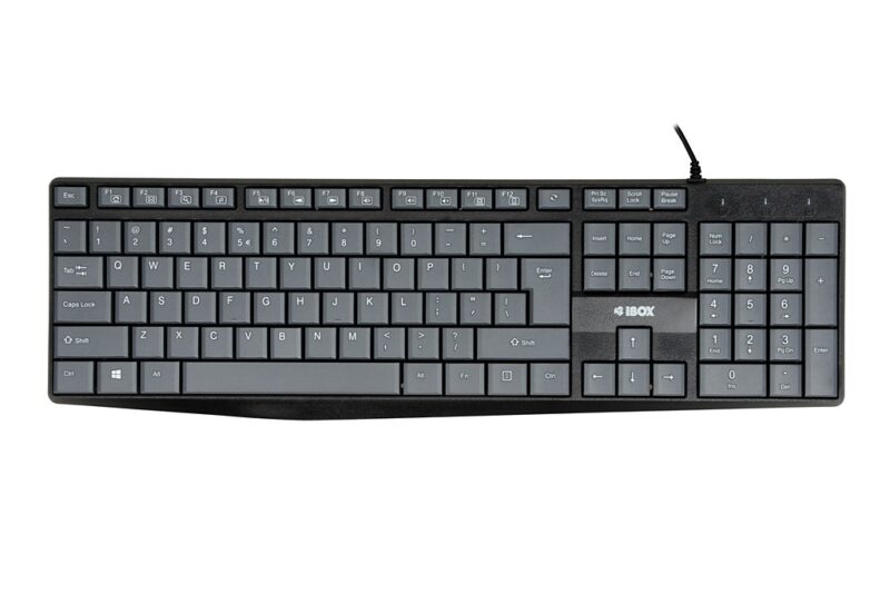 IBOX Eris | przewodowa klawiatura USB | szara, ergonomiczna